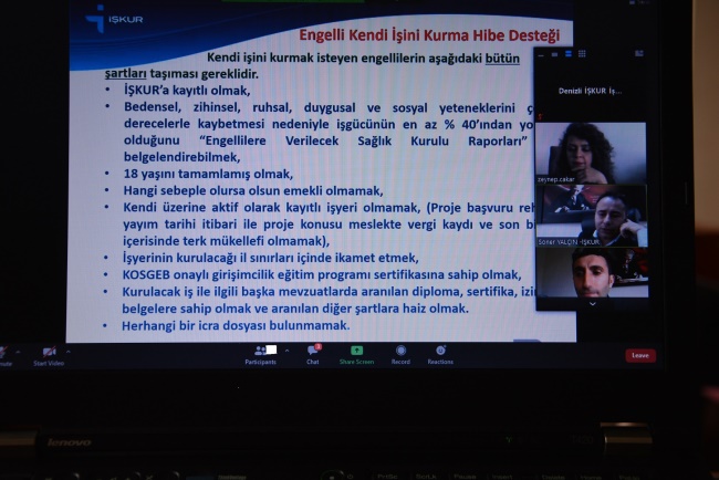 DENİZLİ İŞKUR’DA  ENGELLER ONLİNE  EĞİTİMLER İLE AŞILIYOR