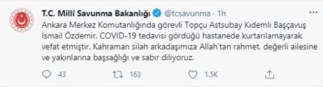 DENİZLİLİ ASTSUBAY HAYATINI KAYBETTİ!