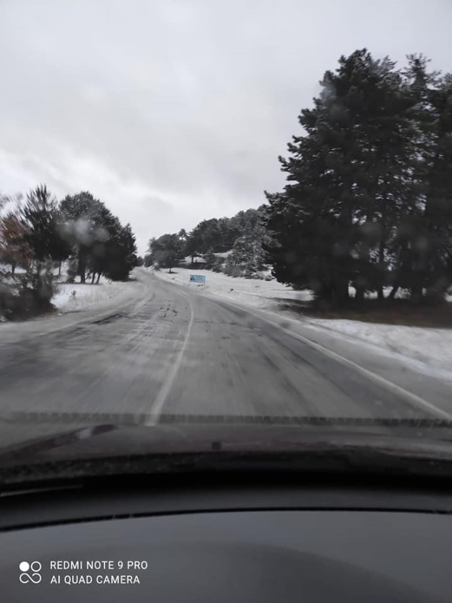 DENİZLİ’NİN O İLÇESİNE KAR YAĞDI