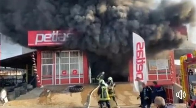 DENİZLİ’DE İŞYERİ YANGINI!