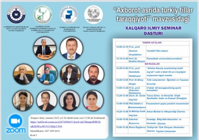 PAÜ VE ÖZBEKİSTAN DEVLET  ÜNİVERSİTESİ’NDEN İŞ BİRLİĞİNİ  ARTTIRMAYA  YÖNELİK TOPLANTI