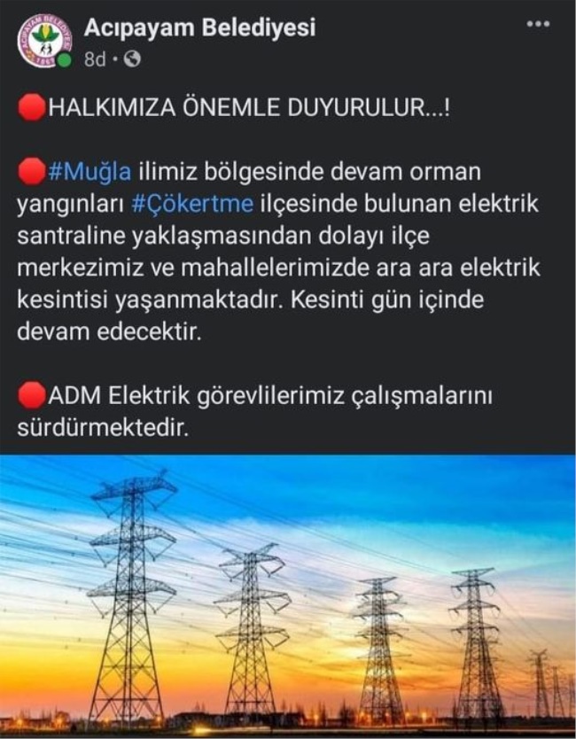 DENİZLİ DİKKAT BÜYÜK ELEKTRİK KESİNTİSİ OLACAK
