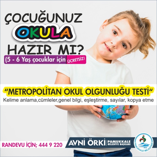 PAMUKKALE BELEDİYESİ’NDEN ÜCRETSİZ METROPOLİTAN TESTİ  
