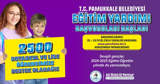PAMUKKALE BELEDİYESİ  EĞİTİM YARDIMI  BAŞVURULARI BAŞLADI