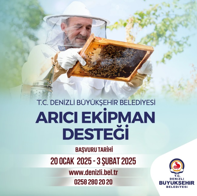  DENİZLİ  BÜYÜKŞEHİR BELEDİYESİ’NDEN  ARICILARA  EKİPMAN DESTEĞİ