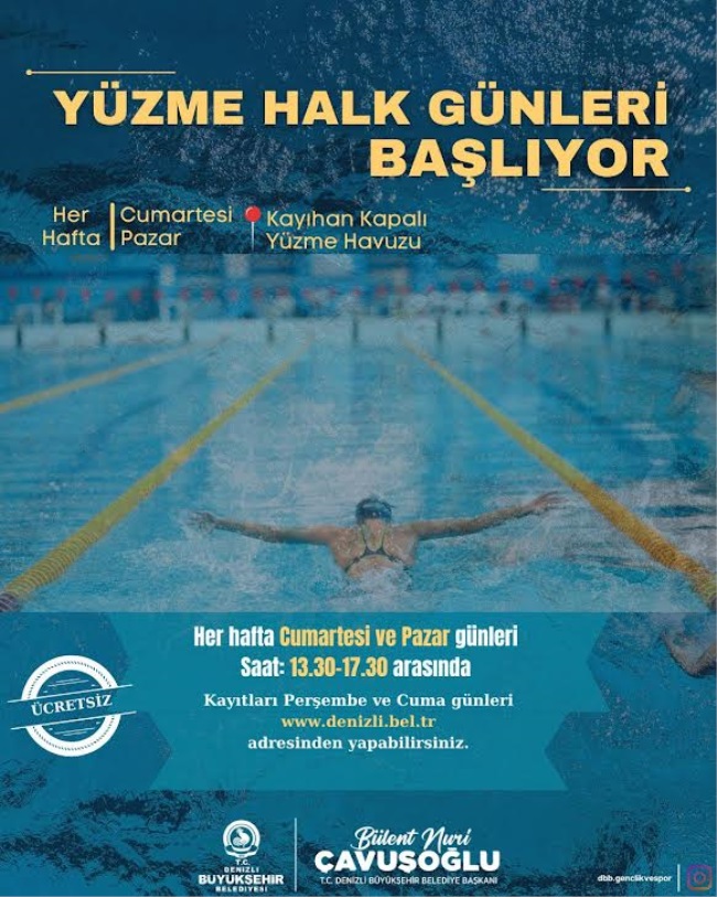 DENİZLİ BÜYÜKŞEHİR’DEN YÜZME TUTKUNLARINA MÜJDE