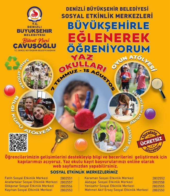 BÜYÜKŞEHİR’DEN ÇOCUKLARA EĞLENCELİ VE ÖĞRETİCİ YAZ TATİLİ