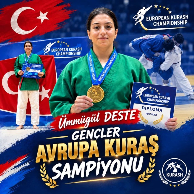 Denizlili sporcu Avrupa şampiyonu oldu